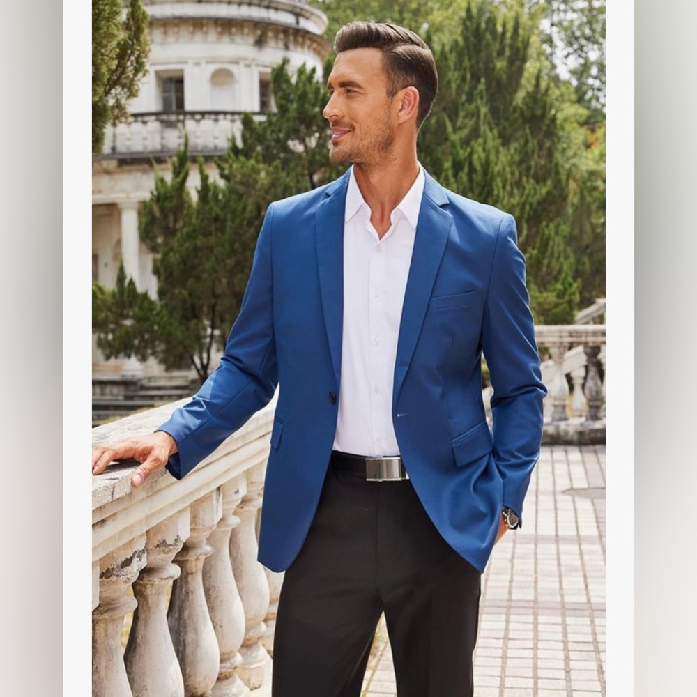 COOFANDY Mens Sport Coat Casual Blazer One Button Business Suit Jacket